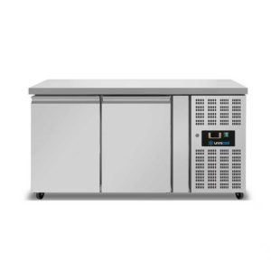 Refrigerated Tables | Refrigerated Counter – 2 Doors – Without Upstand – 1390x700x850mm
