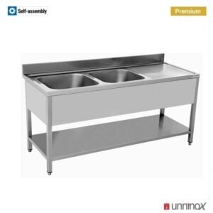 2 BOWLS | 180x70xH85cm – 2 Sinks Left