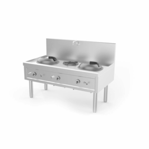 Wok Stoves | Wok Stove | Gas | 2 Wok Burners + 1 Soup Burner | 64.2kW | 1530x850x1100mm