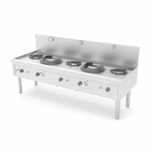 Wok Stoves | Wok Stove | Gas | 2 Wok Burners + 3 Soup Burners | 82.6kW | 2310x850x1100mm