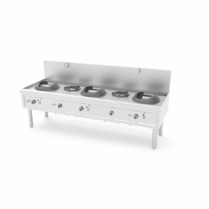 Wok Stoves | Wok Stove | Gas | 3 Wok Burners & 2 Soup Burners | 100.9kW | 2450x850x1100mm