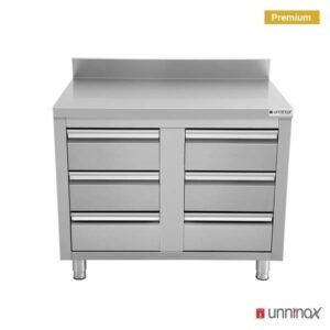 Drawer cabinets 700 | Drawer cabinet with 6 drawers & upstand