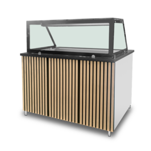 Saladette Workbench | Bain-Marie Counter – 3x GN 1/1 – 123 × 82 × 85.5 cm