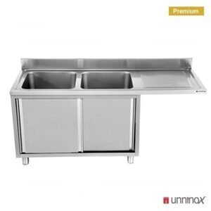 2 Bowls | Dishwasher sink unit 160x70xH85 2 Bowl Left