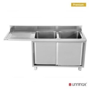 2 Bowls | Dishwasher sink unit 160x70xH85 2 Bowl Right