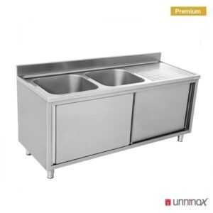 Sink units 2 bowl | 200x70x85cm 2 Bowls LEFT