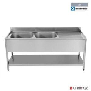 2 BOWLS | 1800x700xH850mm 2 Bowls Left