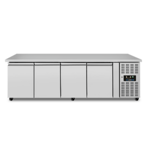 Refrigerated Tables | Refrigerated Counter – 4 Doors – Without Upstand – 2230x700x850mm