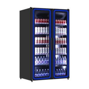 Beverage Refrigerators | Refrigerator 2 Glass Door – 900L – Blue LED Light