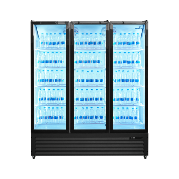 Beverage Refrigerators | 3-Door Glass Display Refrigerator 1160L – Professional Display Fridge