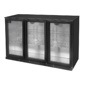 Beverage Refrigerators | Barcooler Black 3 Doors - 1350x525xH900mm