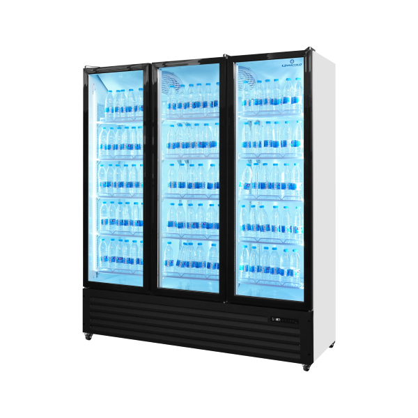 Beverage Refrigerators | 3-Door Glass Display Refrigerator 1160L – Professional Display Fridge
