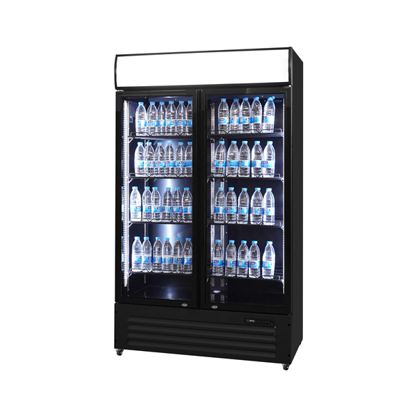 Beverage Refrigerators | 2-Door Glass Display Refrigerator 900L – Professional Display Fridge